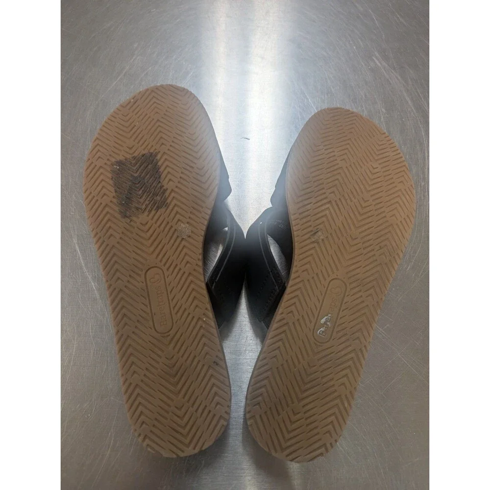 NWOB Baretraps Size 8.5 NAT Women's Sandals Black Toe Strap Sand Vacation Beach - Picture 5 of 8